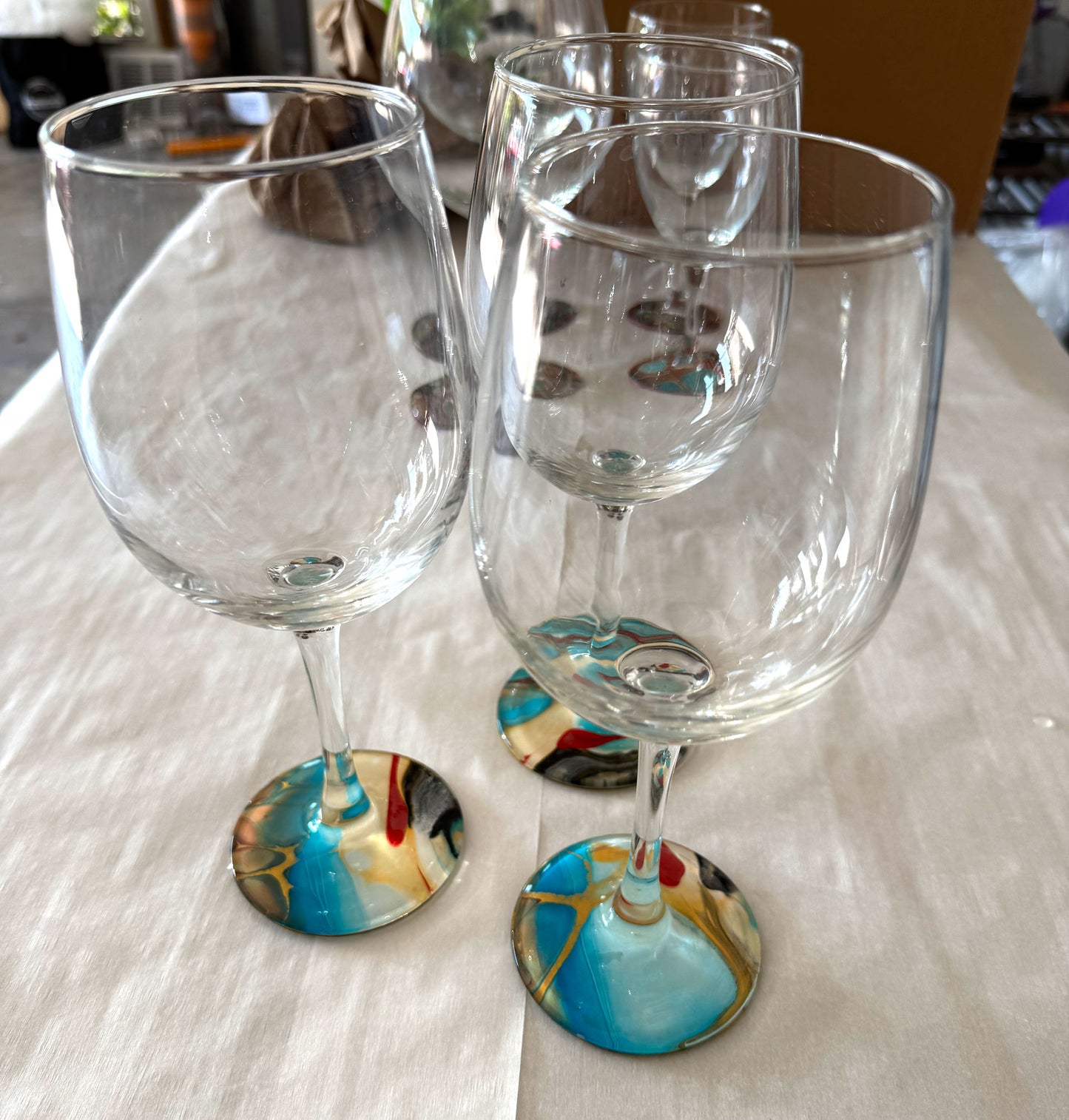 Custom-Painted Wine Glasses