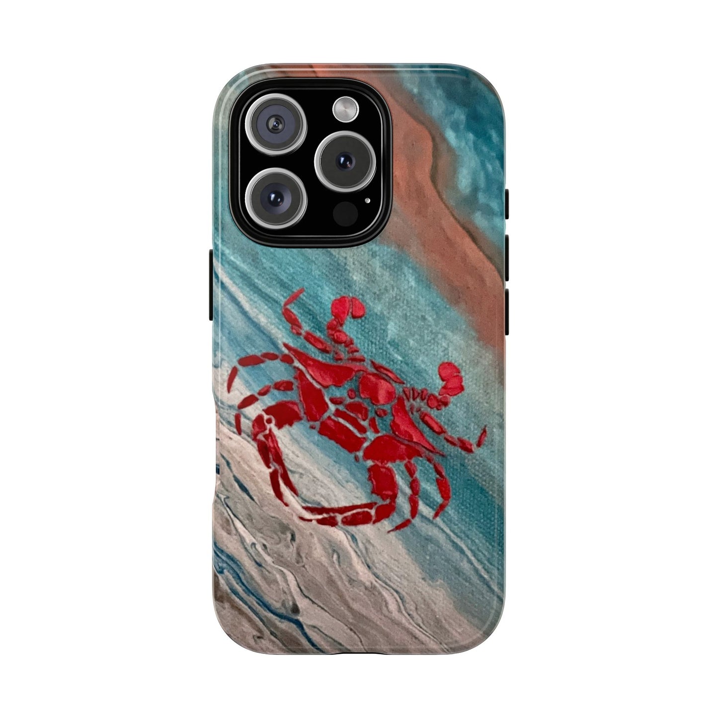 Phone Case - Red Crab Original Abstract Art Ocean Design