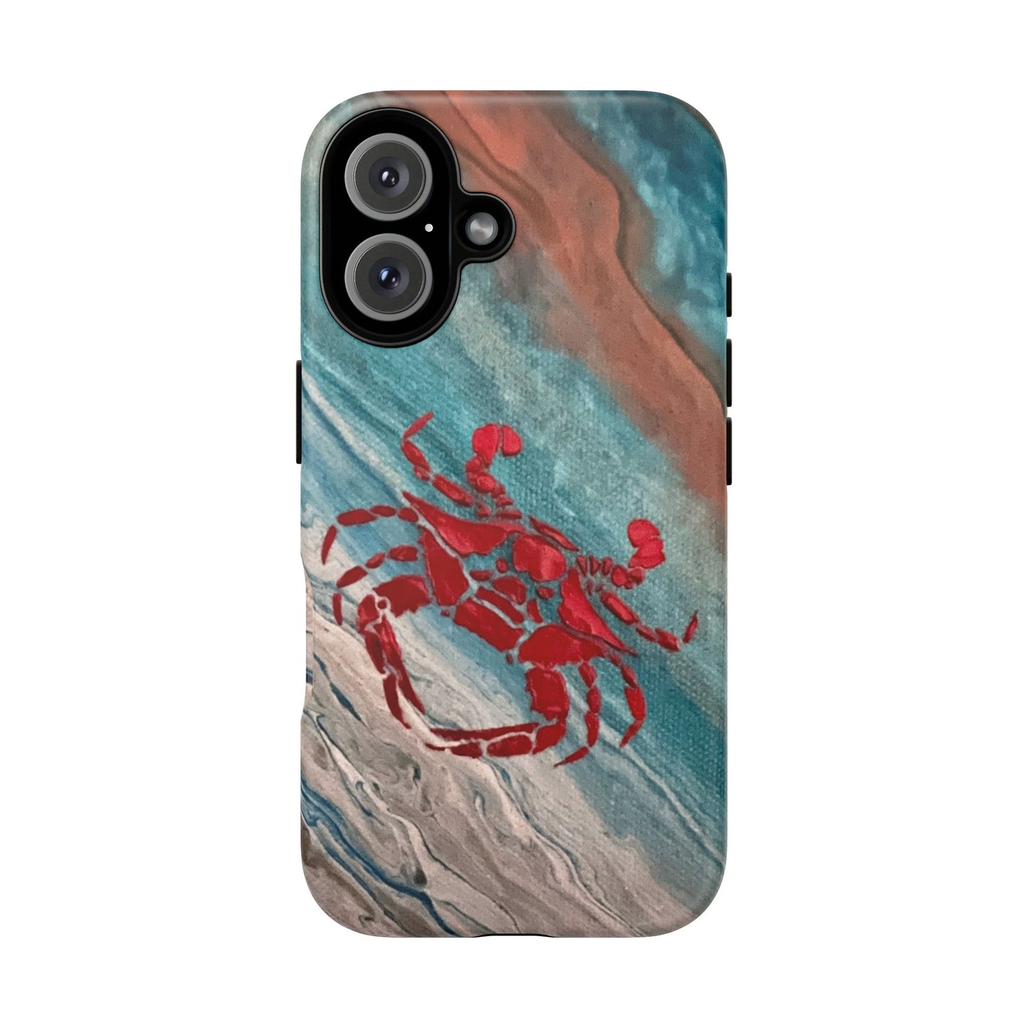 Phone Case - Red Crab Original Abstract Art Ocean Design