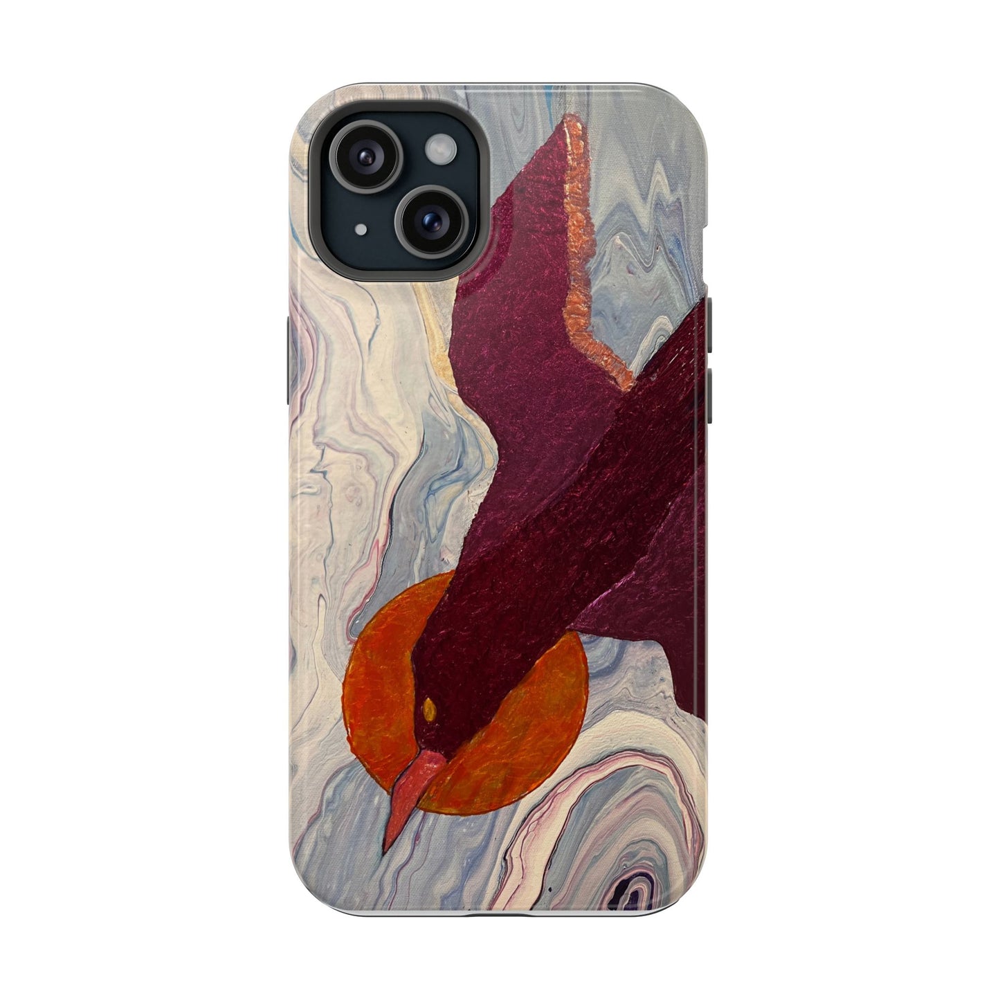 MagSafe IPhone Tough Case - Iphone Models 13, 14, and 15 Bird Art Sun Unique