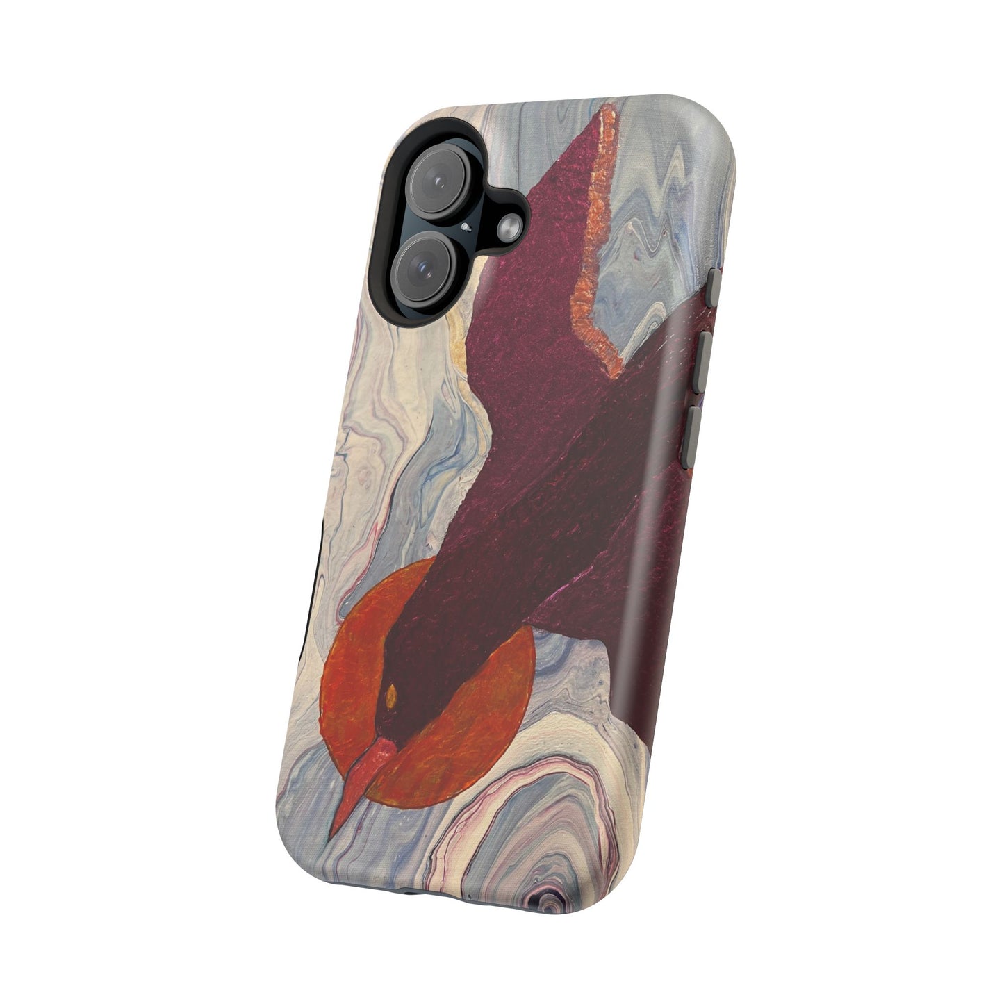 MagSafe IPhone Tough Case - Iphone Models 13, 14, and 15 Bird Art Sun Unique