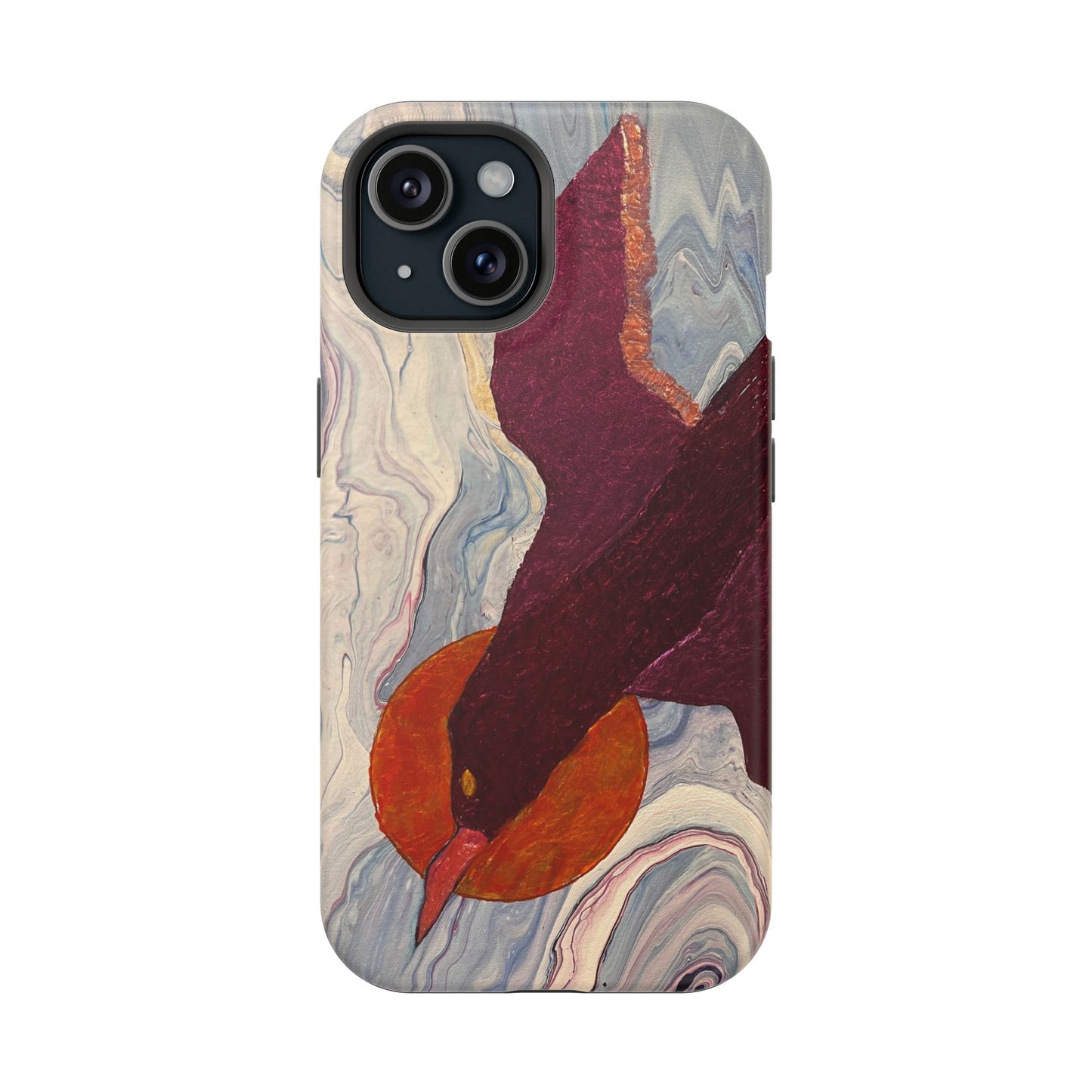 MagSafe IPhone Tough Case - Iphone Models 13, 14, and 15 Bird Art Sun Unique