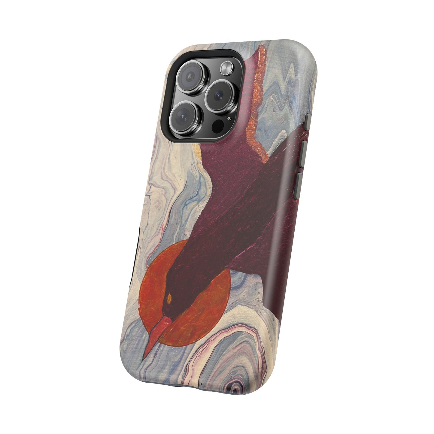 MagSafe IPhone Tough Case - Iphone Models 13, 14, and 15 Bird Art Sun Unique