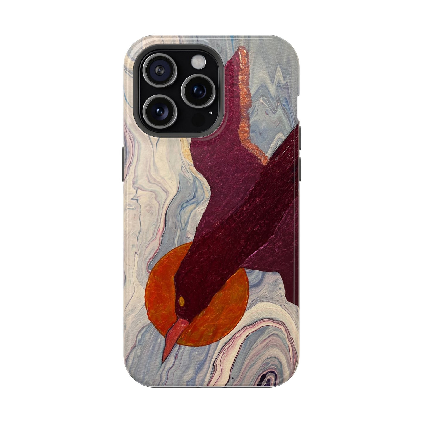 MagSafe IPhone Tough Case - Iphone Models 13, 14, and 15 Bird Art Sun Unique