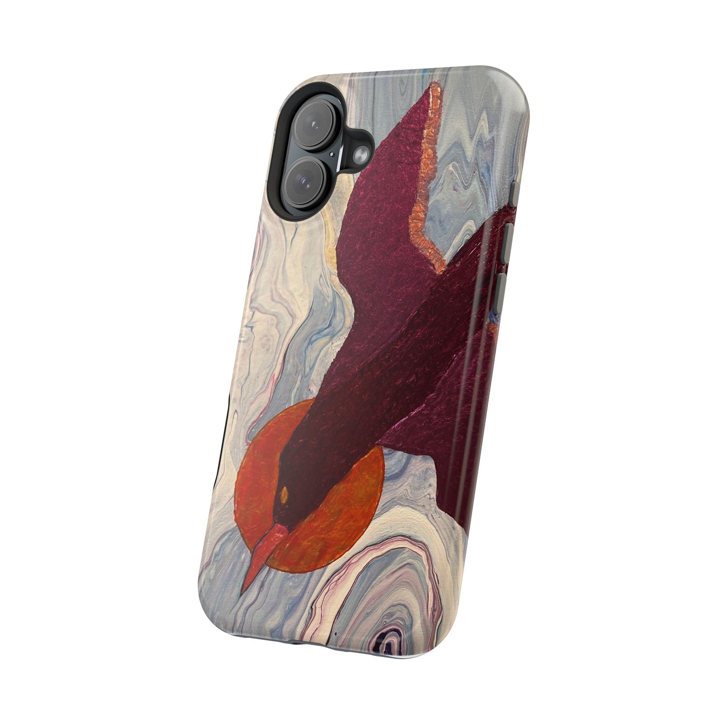 MagSafe IPhone Tough Case - Iphone Models 13, 14, and 15 Bird Art Sun Unique