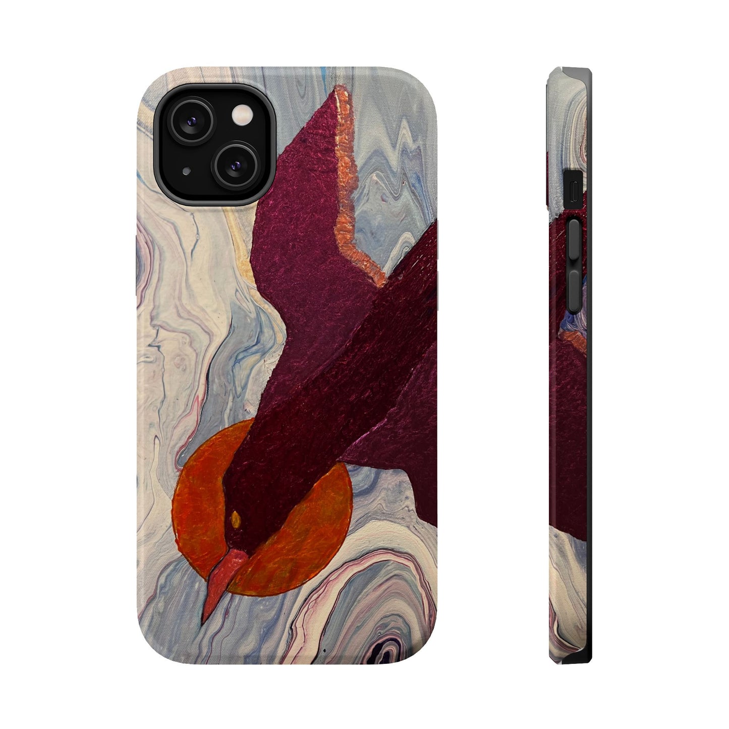 MagSafe IPhone Tough Case - Iphone Models 13, 14, and 15 Bird Art Sun Unique