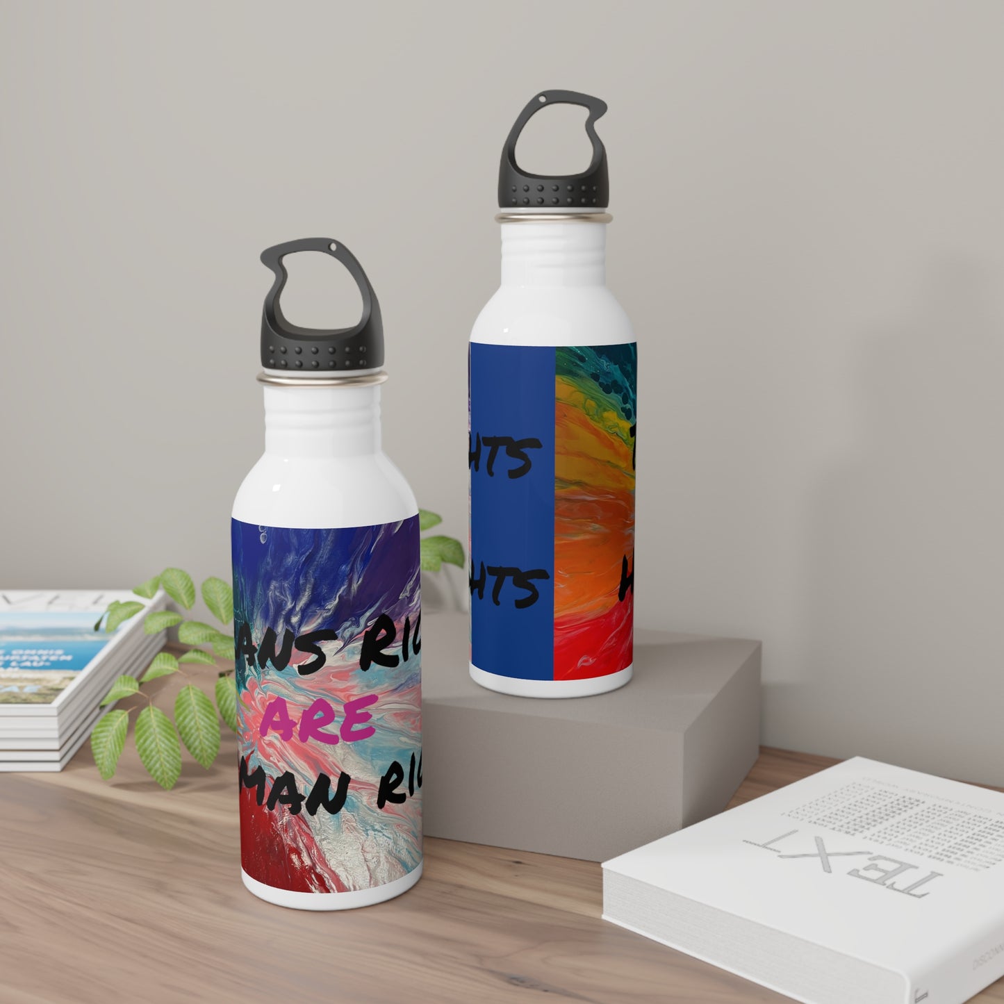 Trans Rights are Human Rights Stainless Steel Water Bottle