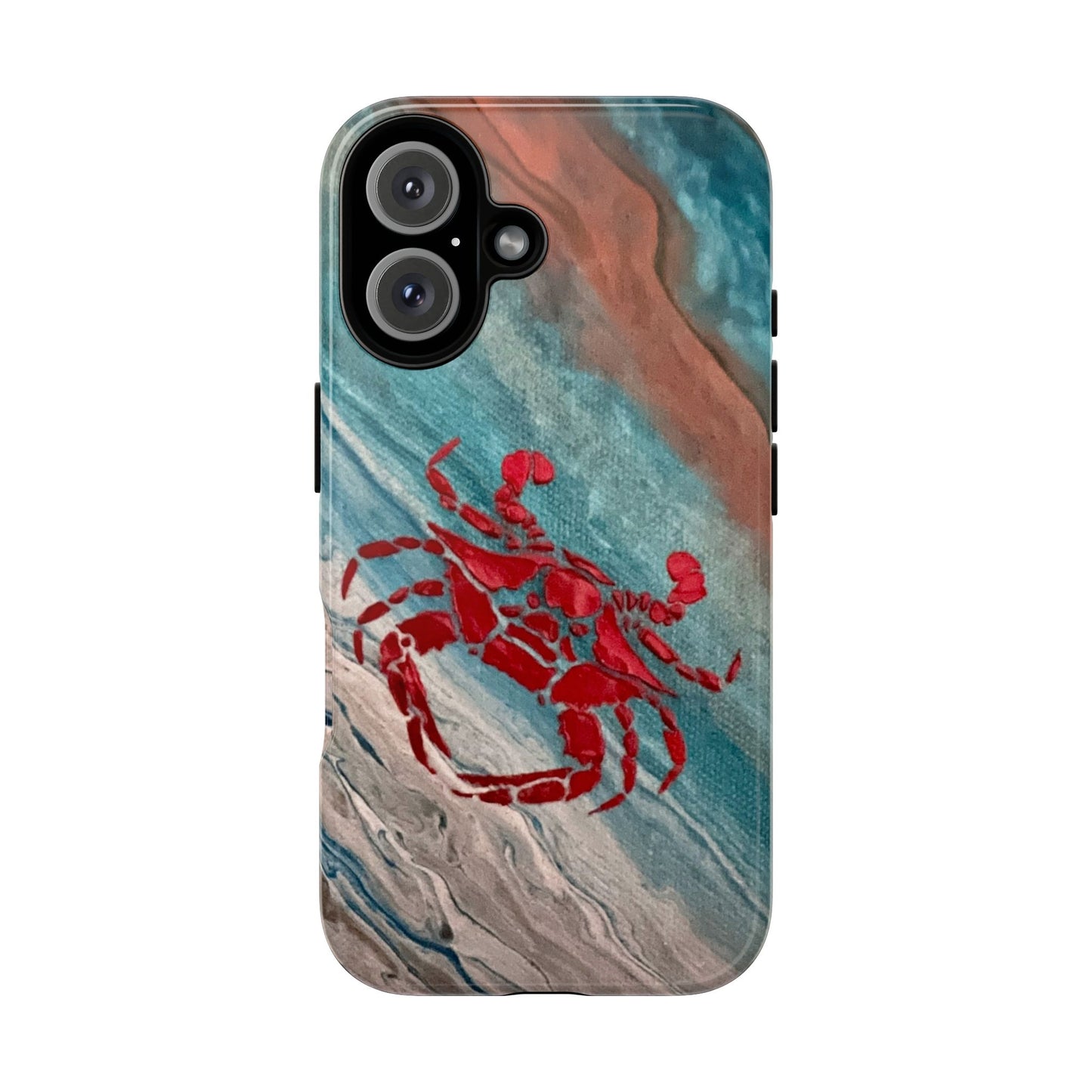 Phone Case - Red Crab Original Abstract Art Ocean Design