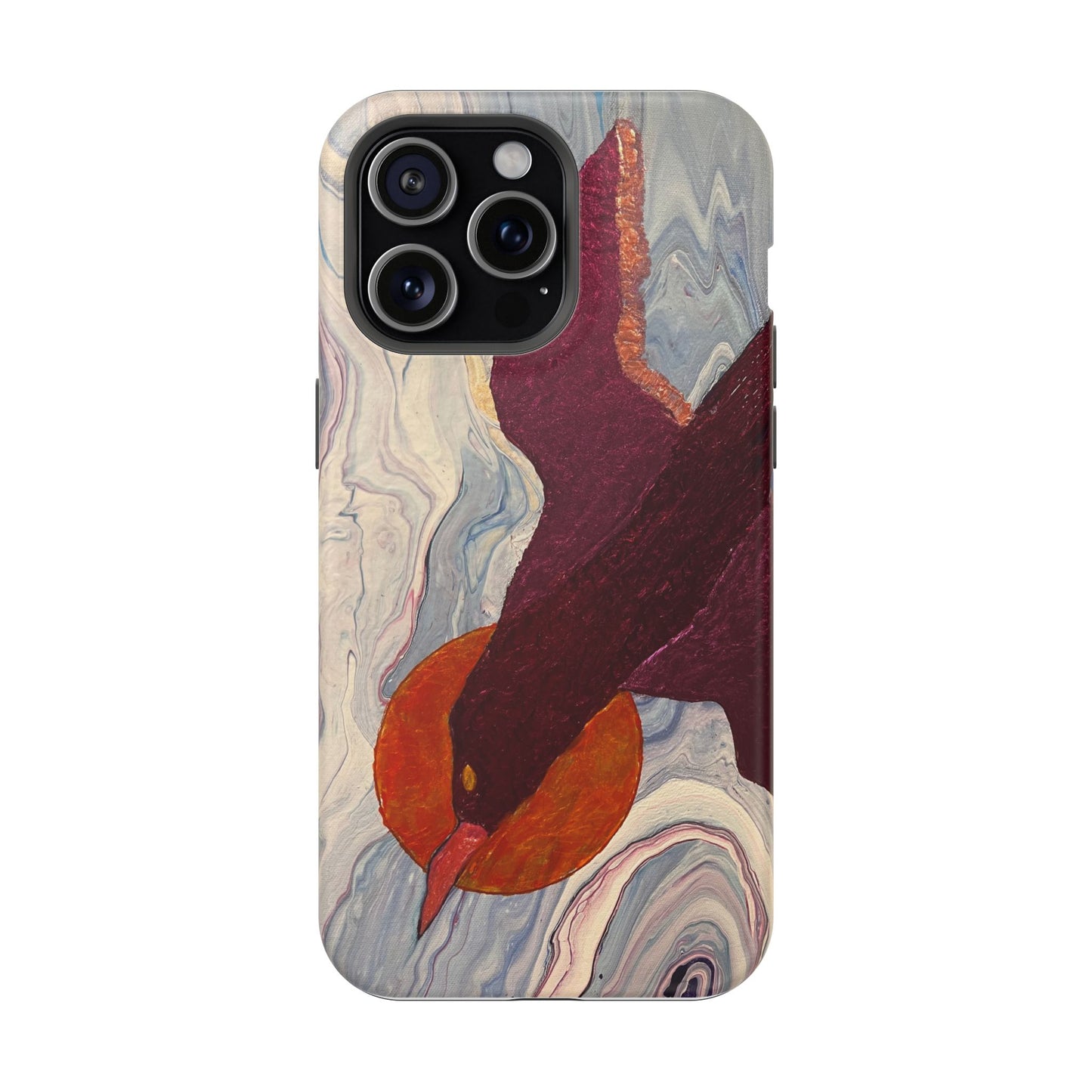 MagSafe IPhone Tough Case - Iphone Models 13, 14, and 15 Bird Art Sun Unique