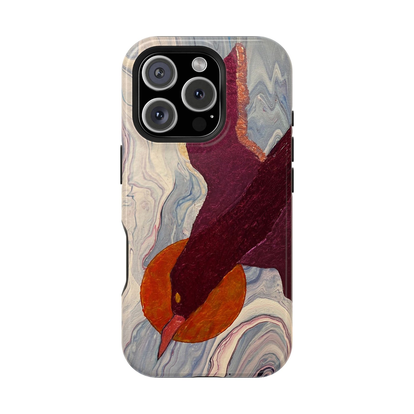 MagSafe IPhone Tough Case - Iphone Models 13, 14, and 15 Bird Art Sun Unique