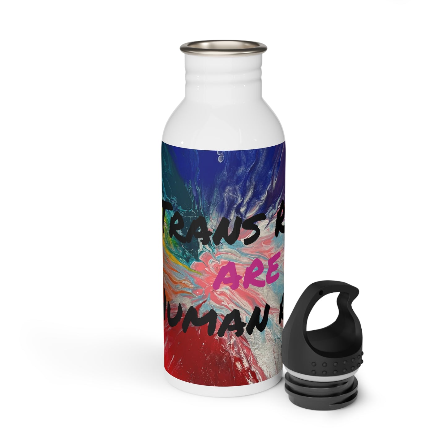 Trans Rights are Human Rights Stainless Steel Water Bottle