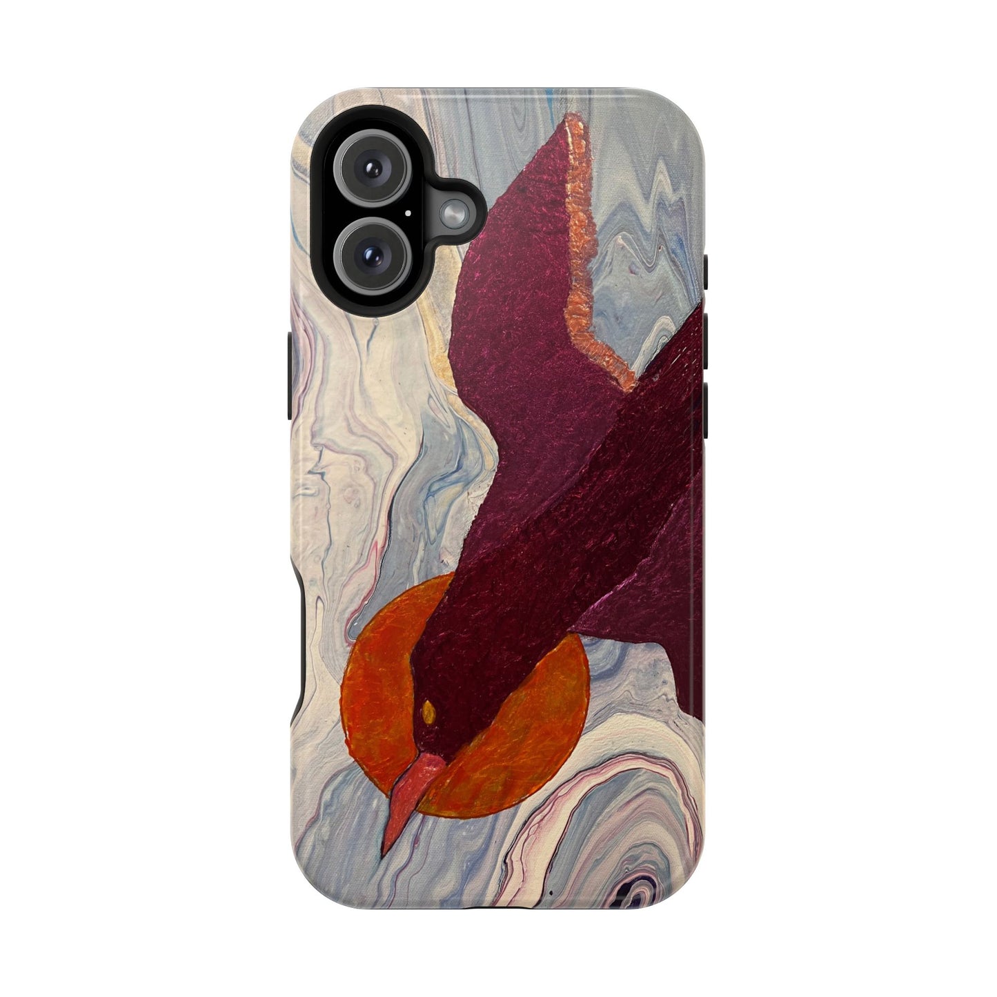 MagSafe IPhone Tough Case - Iphone Models 13, 14, and 15 Bird Art Sun Unique