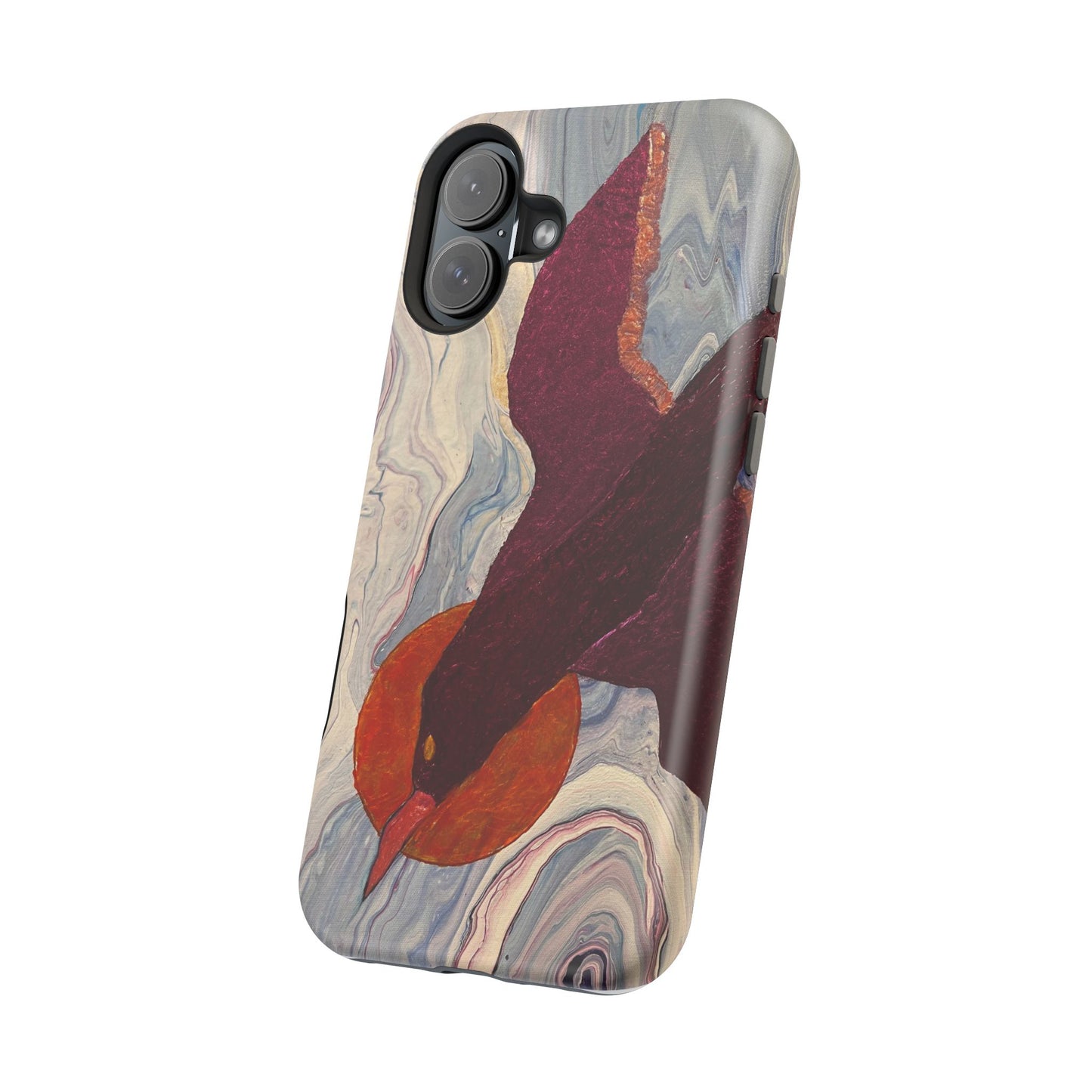 MagSafe IPhone Tough Case - Iphone Models 13, 14, and 15 Bird Art Sun Unique