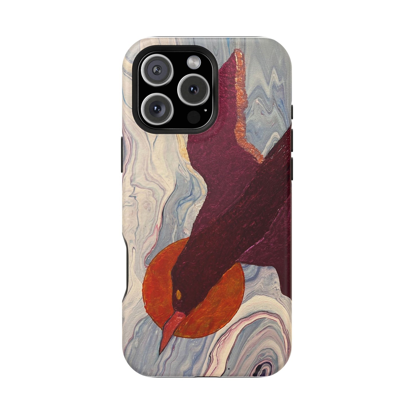 MagSafe IPhone Tough Case - Iphone Models 13, 14, and 15 Bird Art Sun Unique