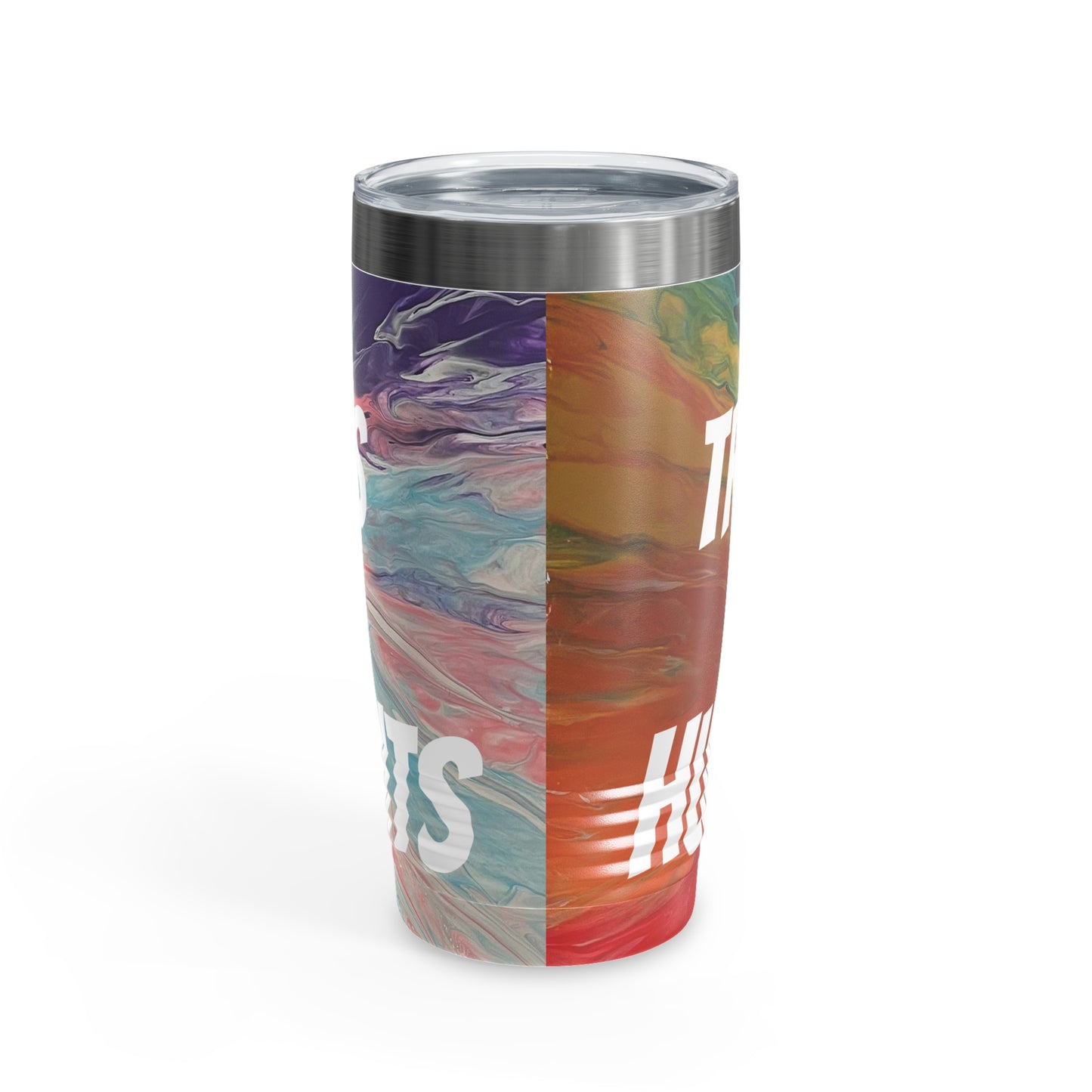 Trans Rights are Human Rights Pride Ringneck Tumbler, 20oz