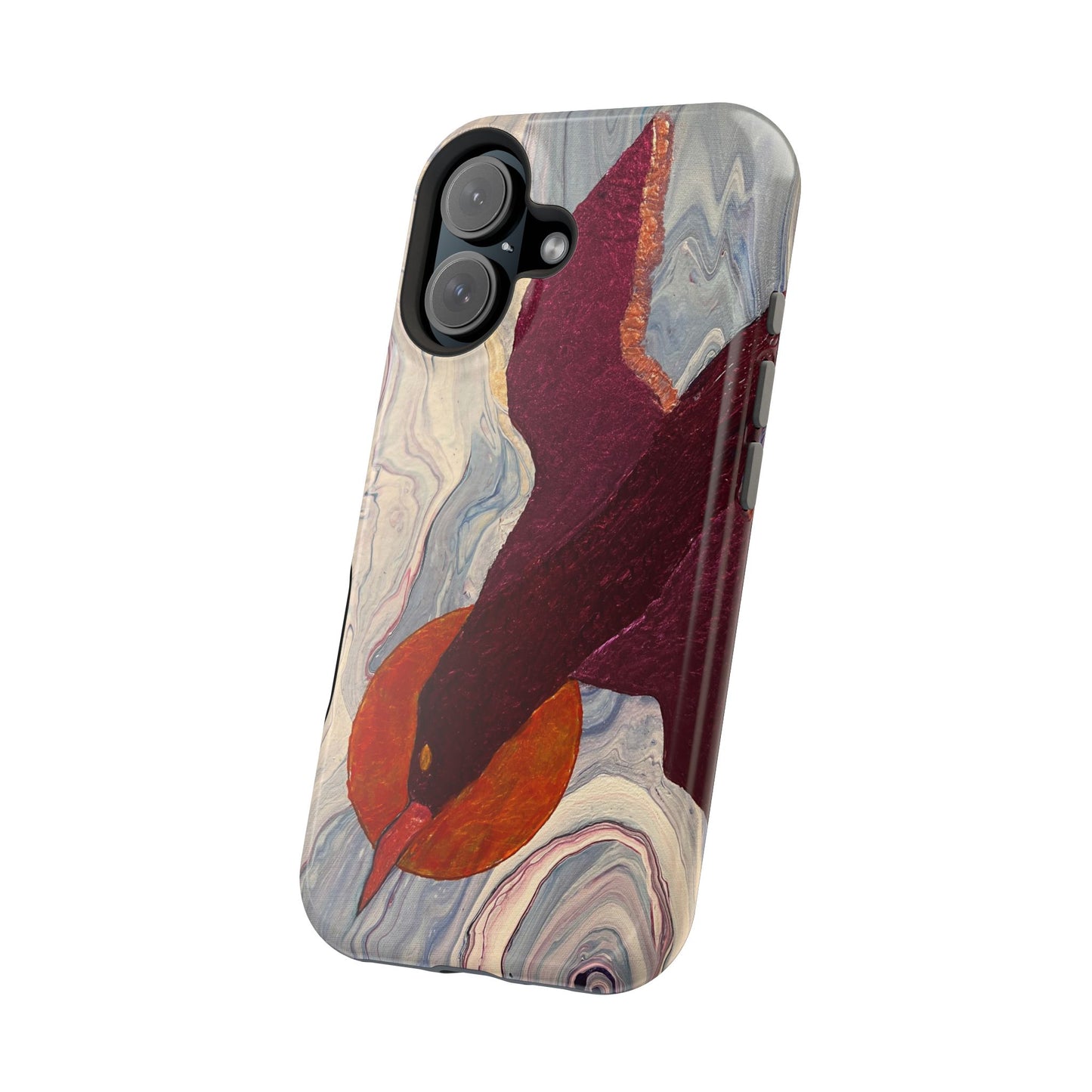 MagSafe IPhone Tough Case - Iphone Models 13, 14, and 15 Bird Art Sun Unique