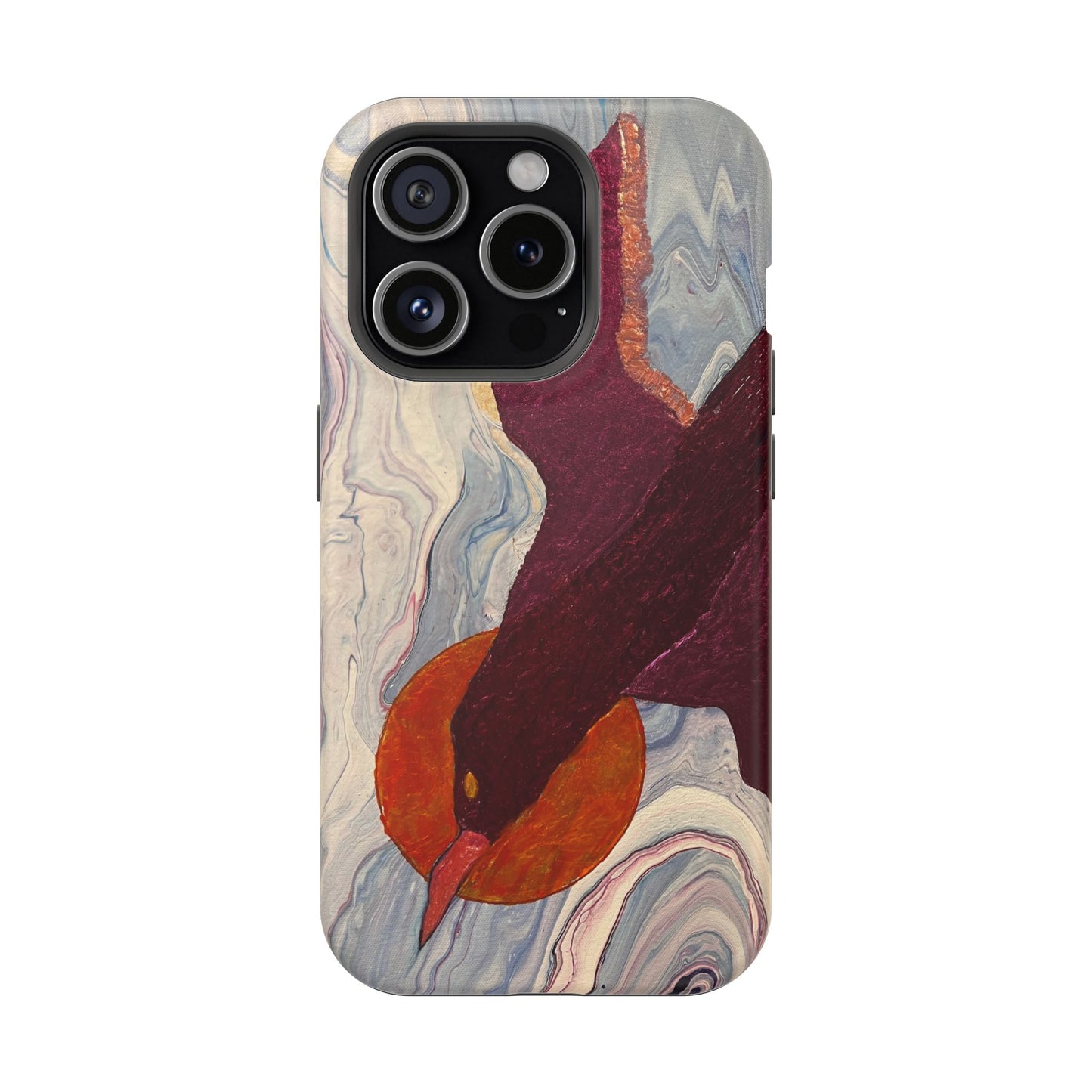 MagSafe IPhone Tough Case - Iphone Models 13, 14, and 15 Bird Art Sun Unique