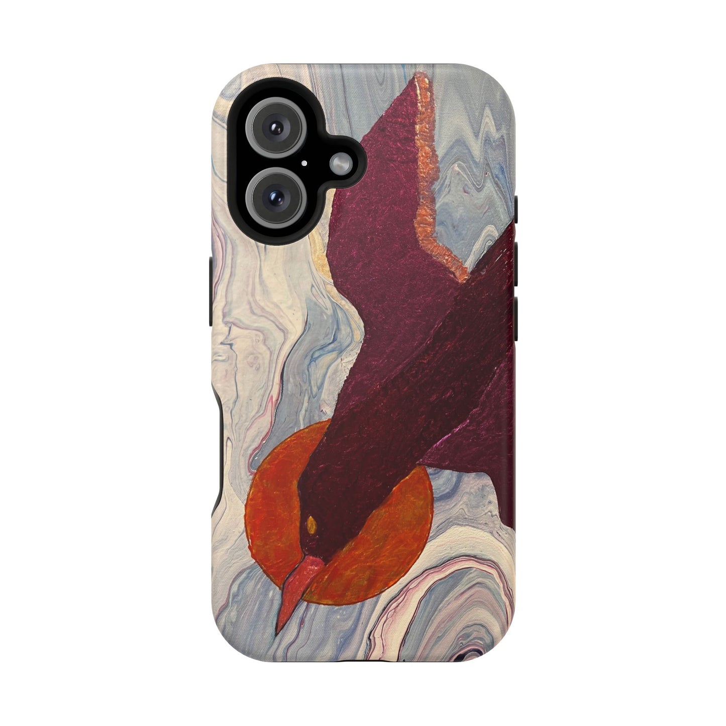 MagSafe IPhone Tough Case - Iphone Models 13, 14, and 15 Bird Art Sun Unique