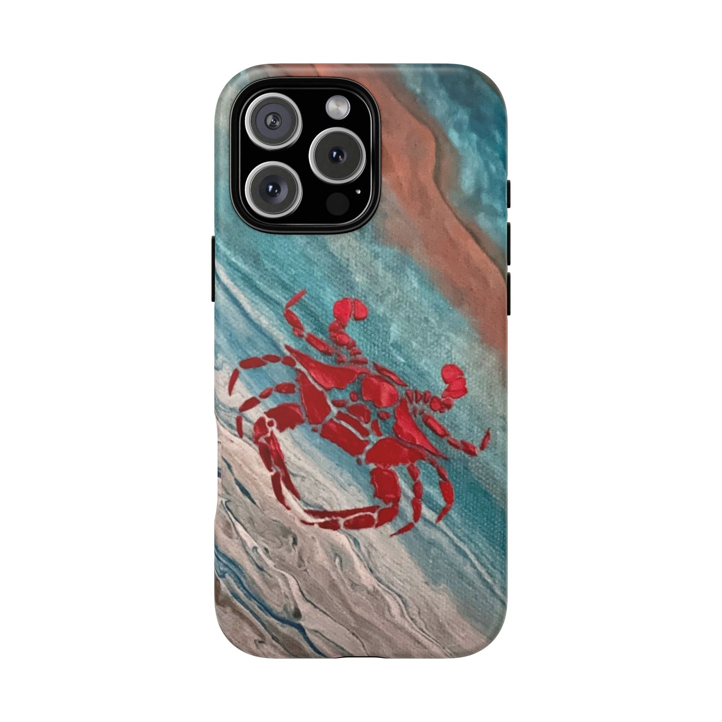 Phone Case - Red Crab Original Abstract Art Ocean Design