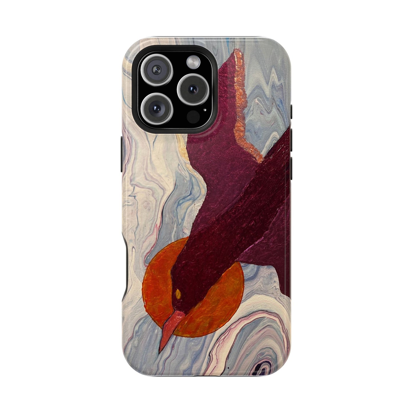 MagSafe IPhone Tough Case - Iphone Models 13, 14, and 15 Bird Art Sun Unique