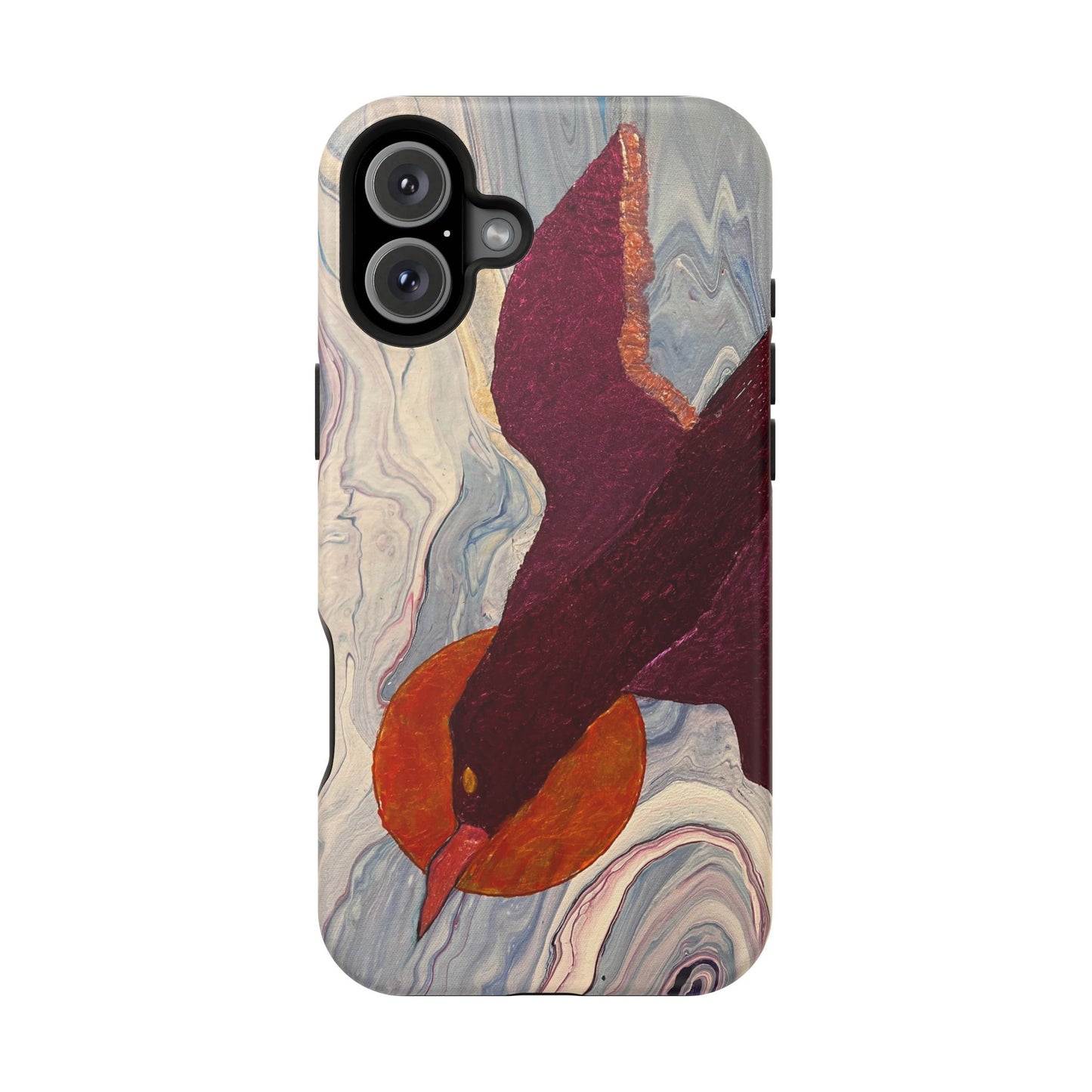 MagSafe IPhone Tough Case - Iphone Models 13, 14, and 15 Bird Art Sun Unique