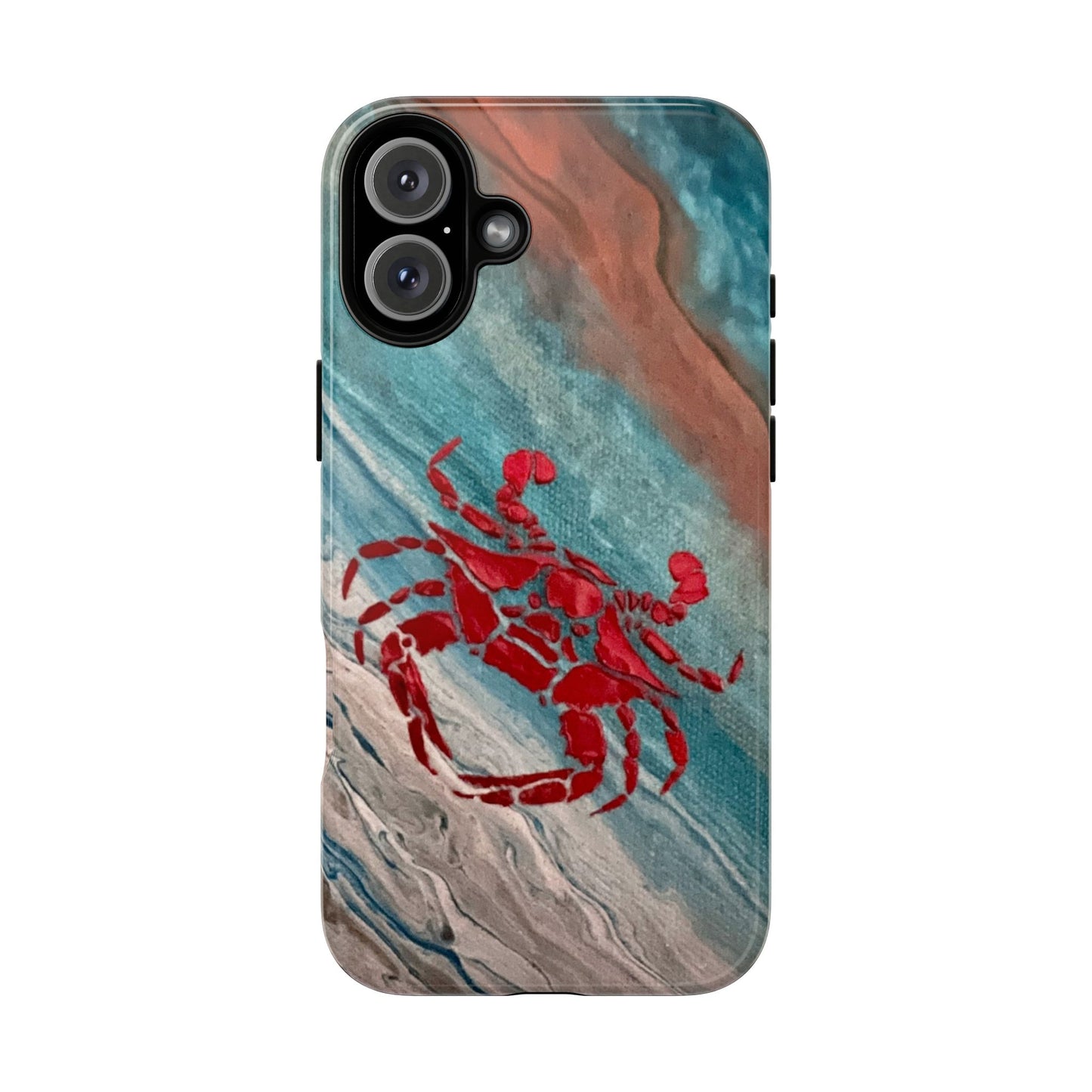 Phone Case - Red Crab Original Abstract Art Ocean Design