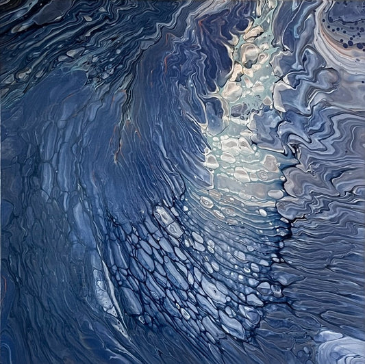 Blue River - Original Painting 24x24 Canvas