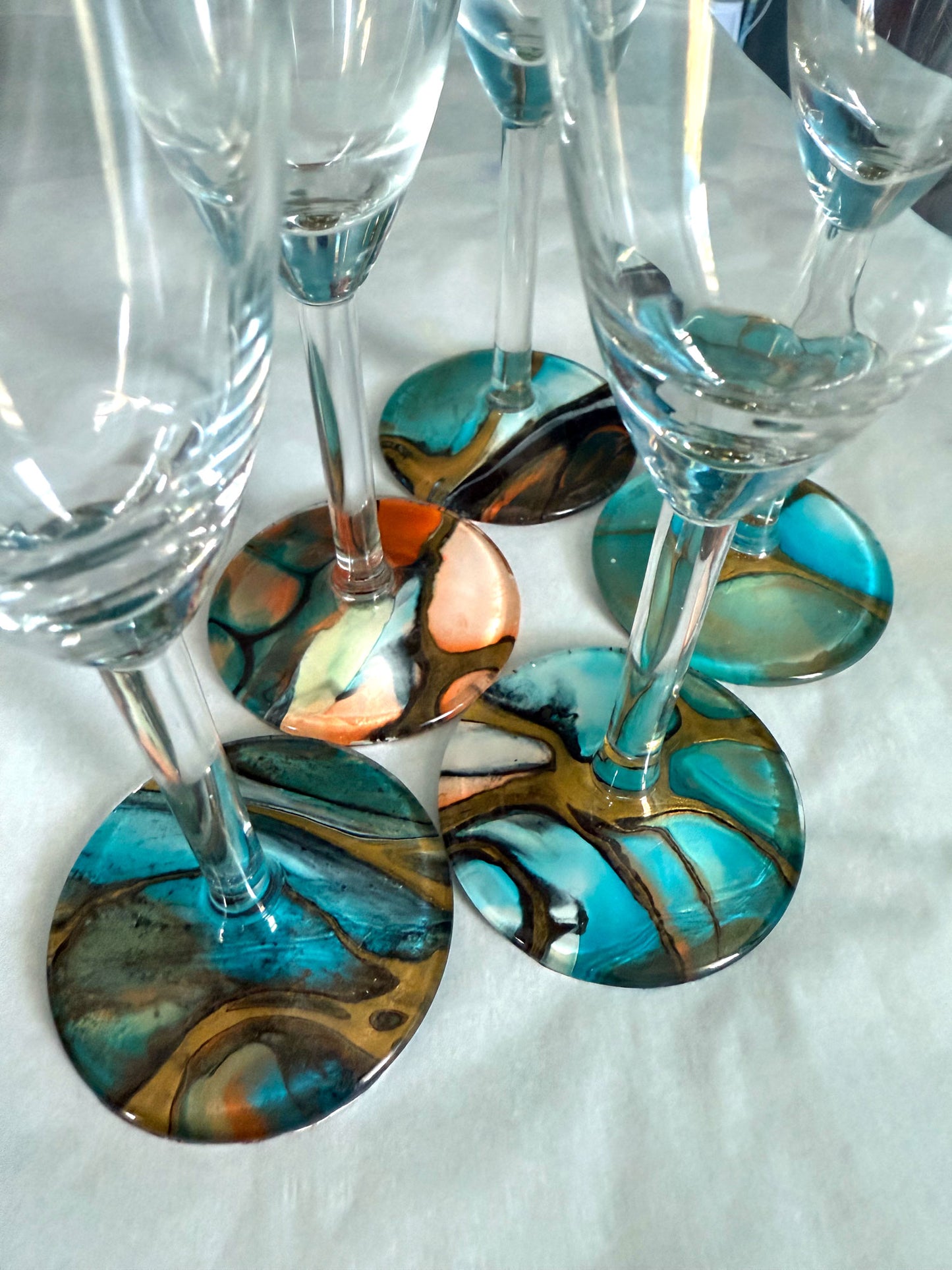Custom-Painted Wine Glasses