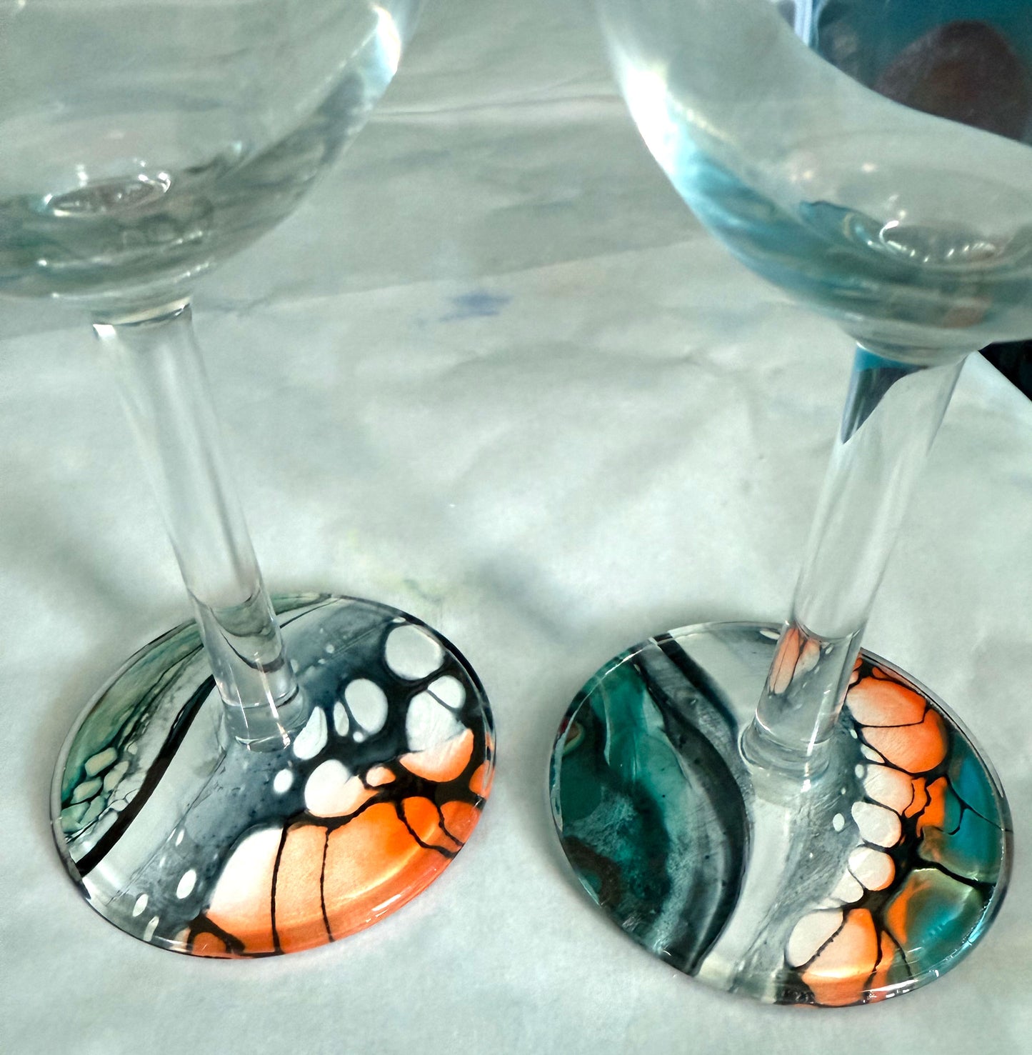 Custom-Painted Wine Glasses