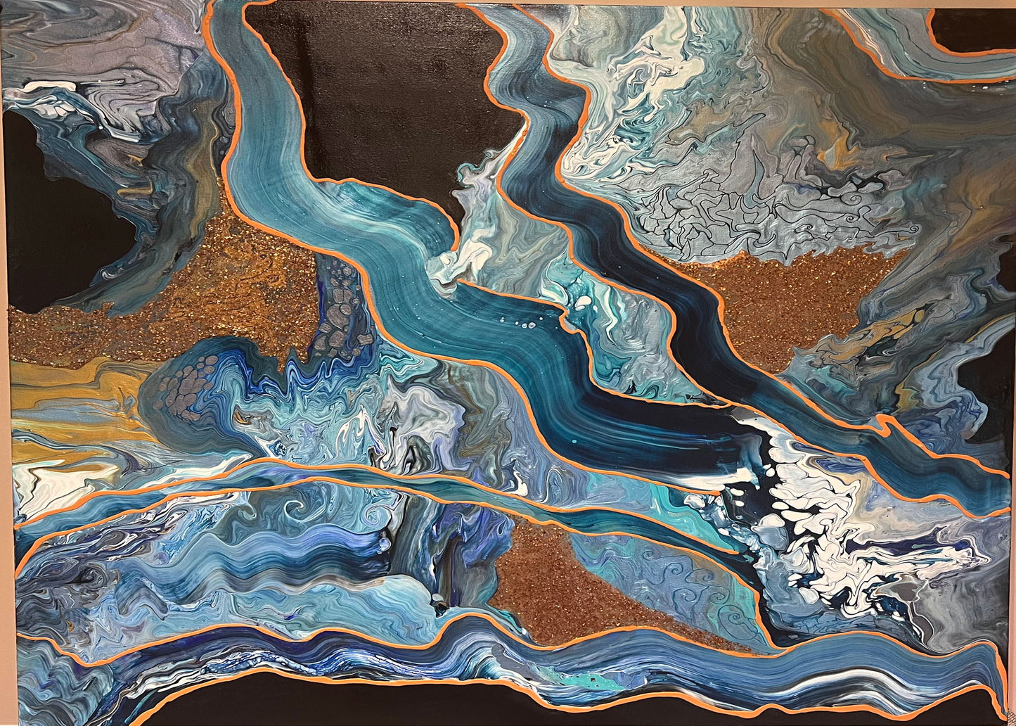 Where the Wind and Water Collide - 36x36 painting