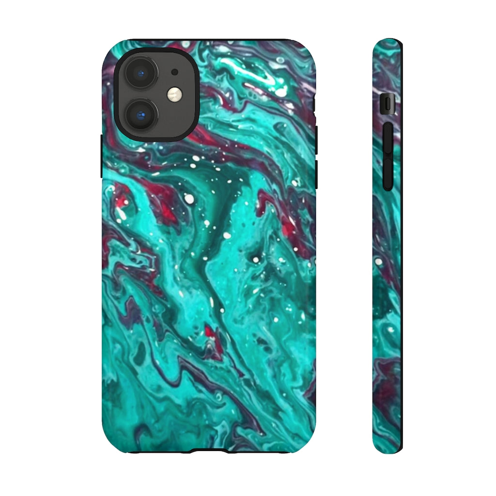 Teal Art iPhone and Samsung Cellphone Cases