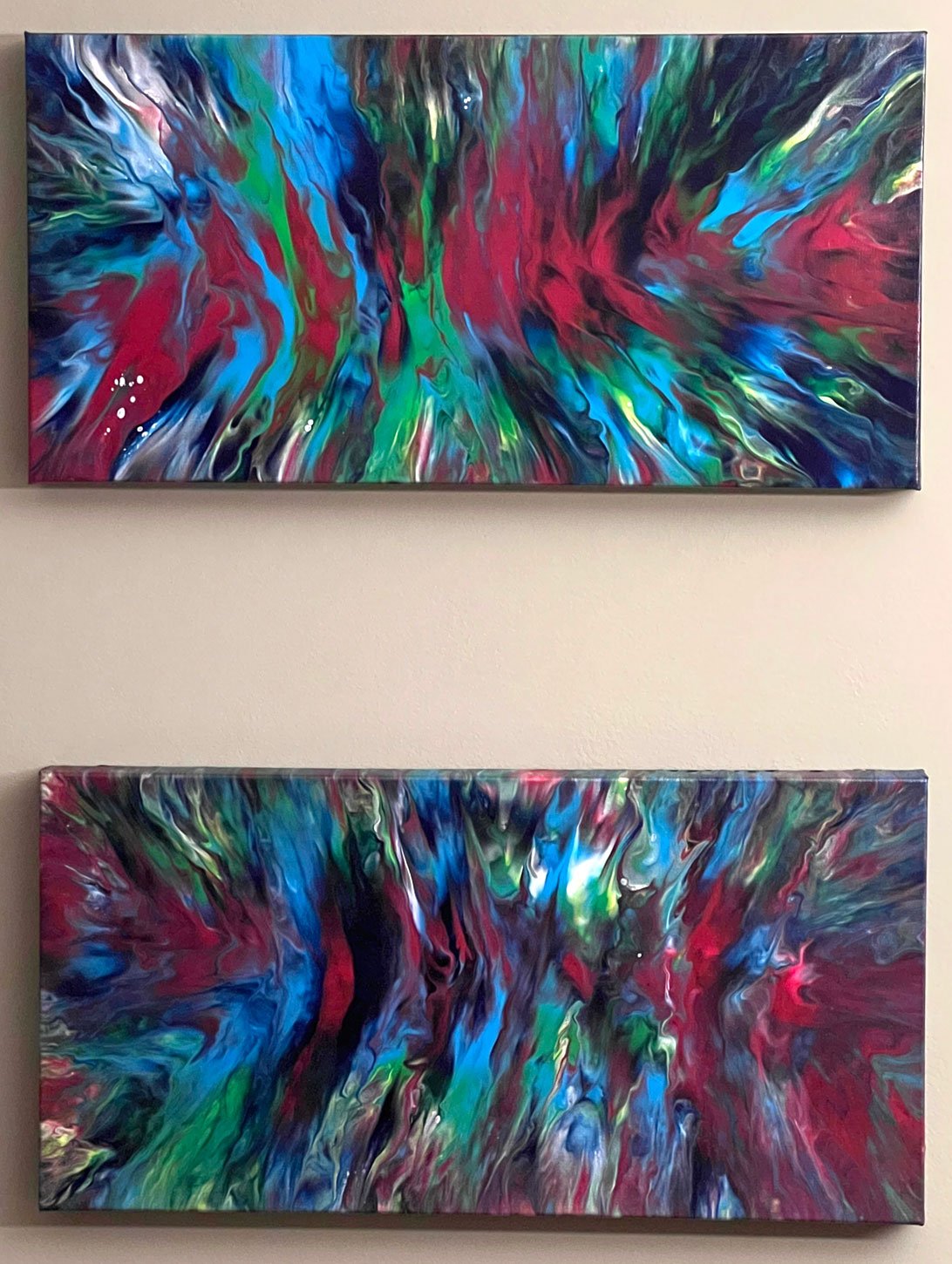 Handmade Wall Art: Feather Diptych