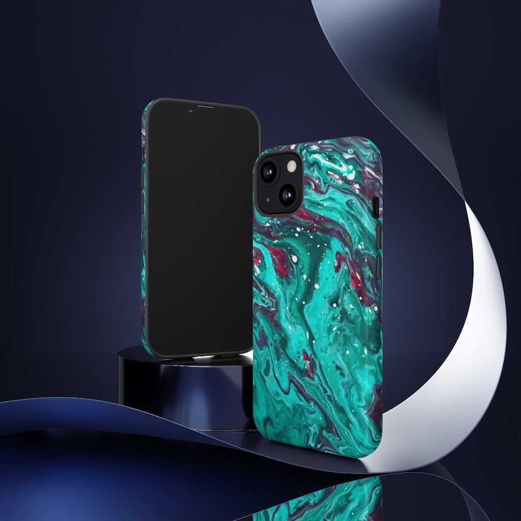 Teal Art iPhone and Samsung Cellphone Cases