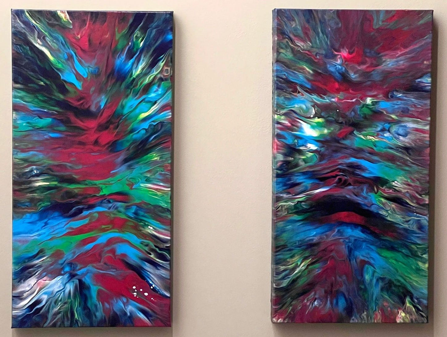 Handmade Wall Art: Feather Diptych